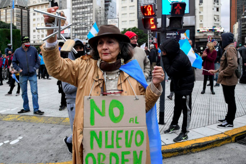 Protestas en el Obelisco y otros puntos contra la cuarentena